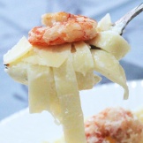 creamy shrimp tagliatelle