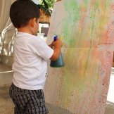 chalk spray art
