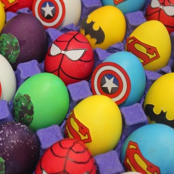 superheroes Easter eggs| marmite & ponpon